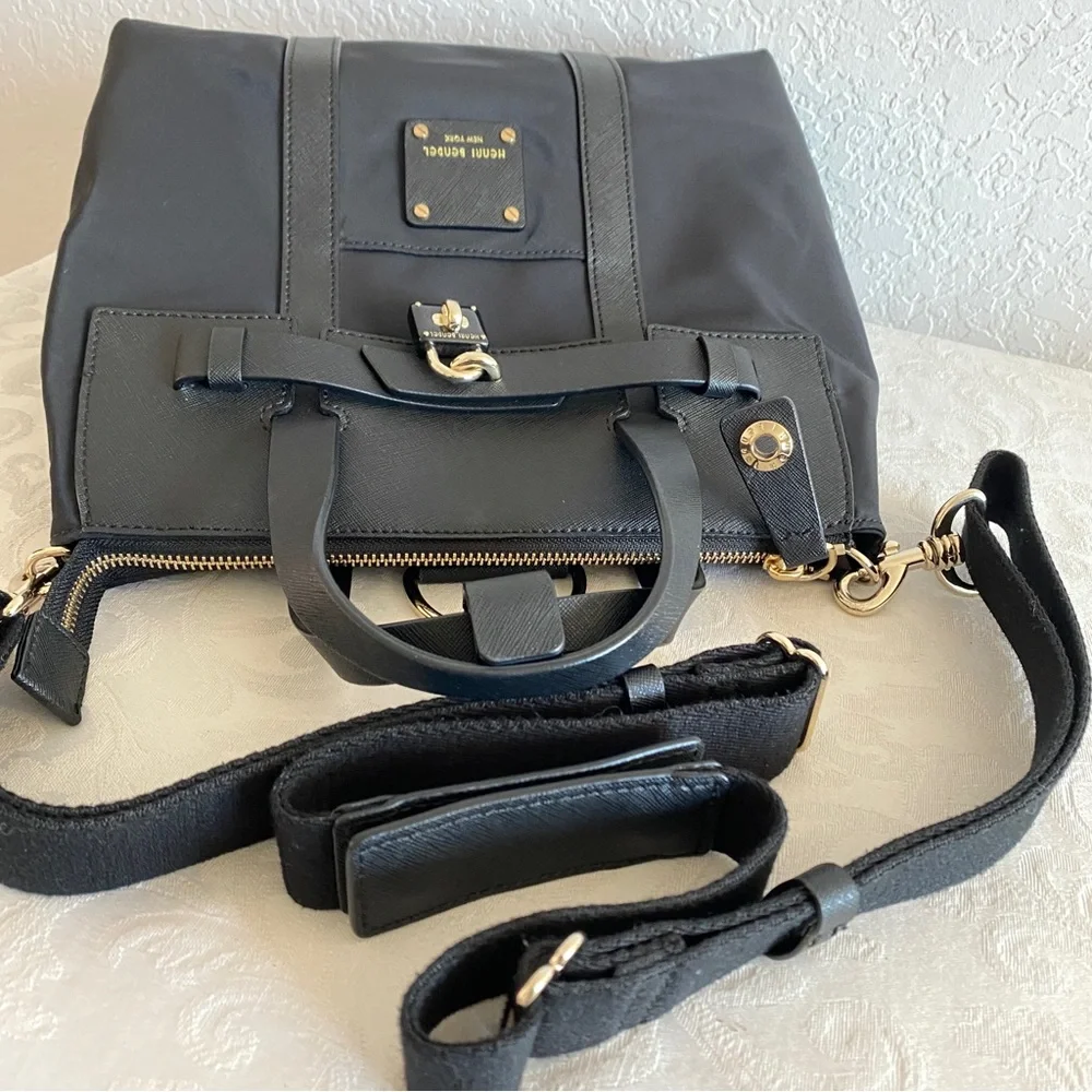 henri bendel black 3 way convertible backpack
